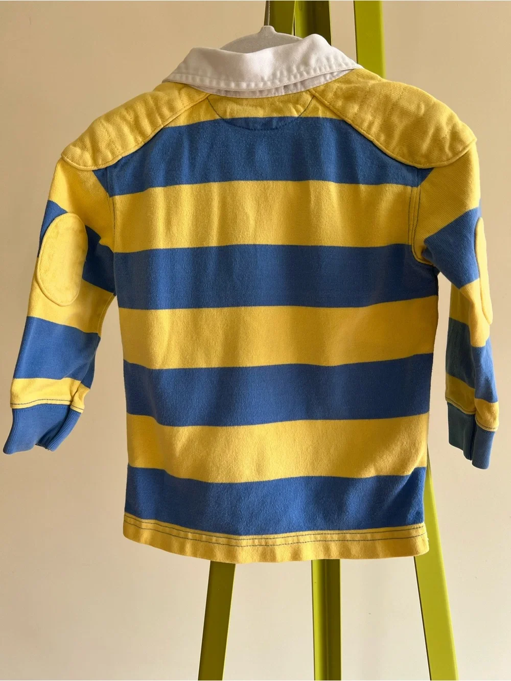 Ralph Lauren Boys Yellow & Blue Striped Rugby Polo size 18 months